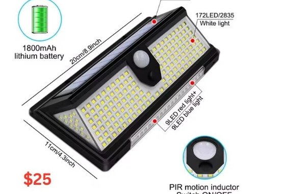 172-LED PIR Wall Light