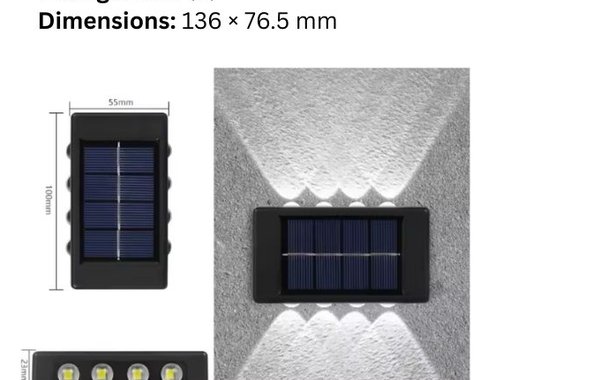 Solar Panel Wall Light